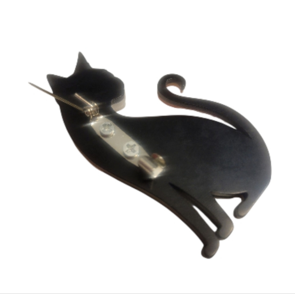 Cat Brooch Triple Layer Acrylic - Picture 6 of 6